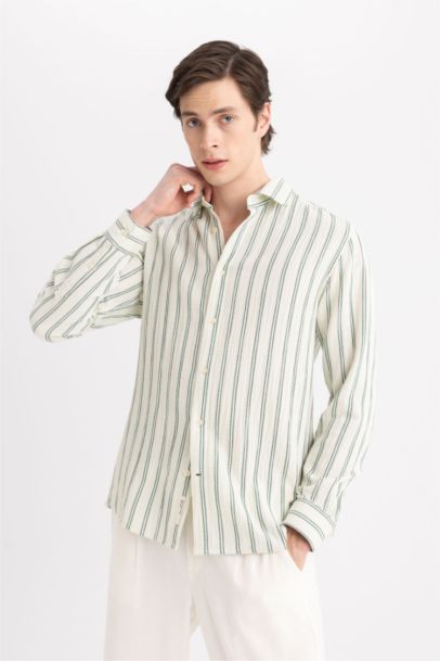 قميص بولو ردن طويل قصة عادية