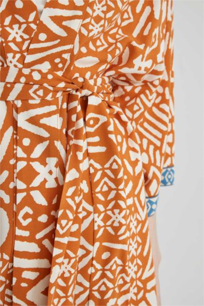 Oversize Fit Shawl Collar Long Sleeve Blouse