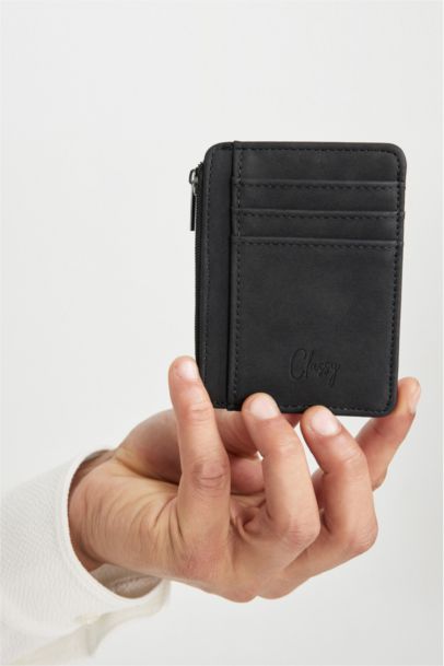 Erkek Suni Deri Kartlık