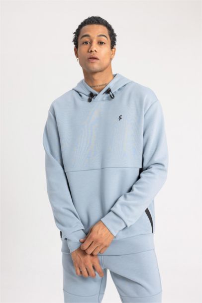 DeFactoFit Standard Fit Crew Neck Scuba Diving Fabric Sweatshirt