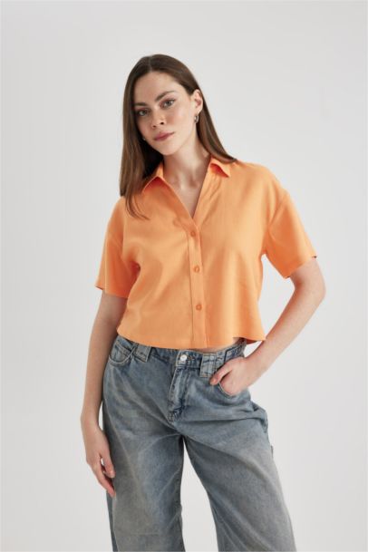Рубашка оверсайз с коротким рукавом