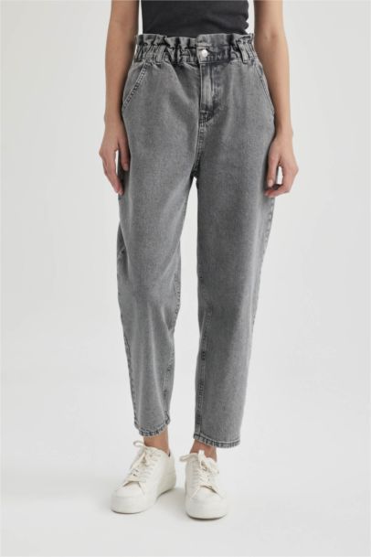 سروال جينز بيبرباج بخصر عالي