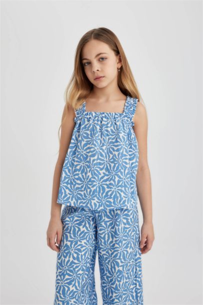 بلوزة بناتي بحمالات