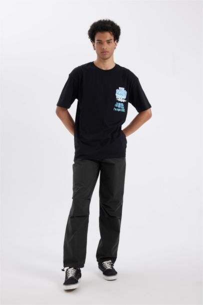 Comfort Fit Crew Neck Printed Short Sleeve T-Shirt