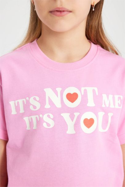 تي شيرت بناتي نص كم قصة عادية