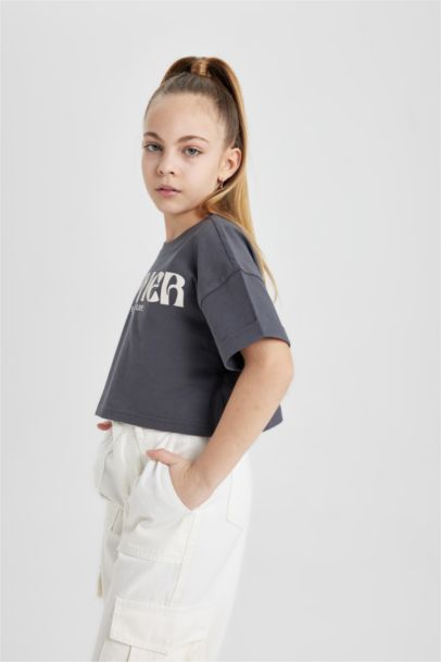 Girl Printed Short Sleeve T-Shirt