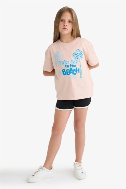 Girl Elastic Waist Basic Shorts