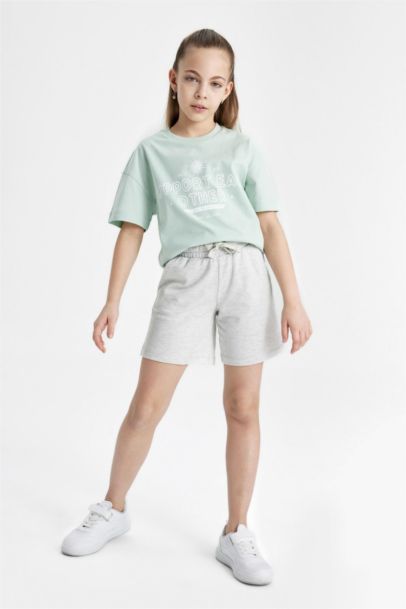 Basic Bermuda Şort Kız Çocuk