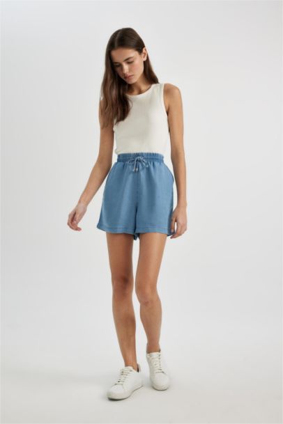 High Waist Jean Shorts