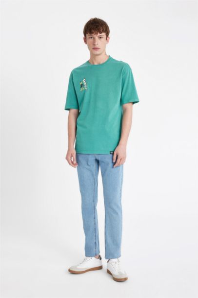 Oversize Fit Looney Tunes Licensed Crew Neck Printed Short Sleeve T-Shirt