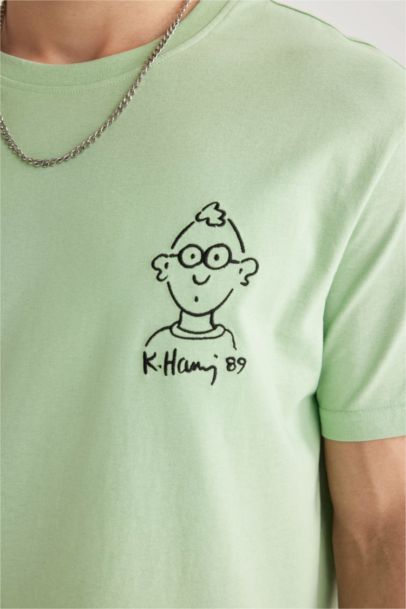 Keith Haring Regular Fit Crew Neck Short Sleeve T-Shirt