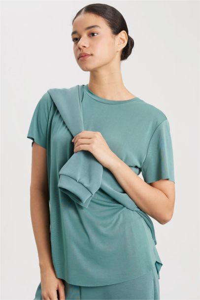 Спортивная футболка оверсайз с круглым вырезом, DeFactoFit