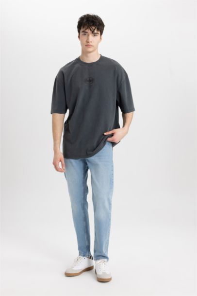 Oversize Fit Crew Neck Printed T-Shirt