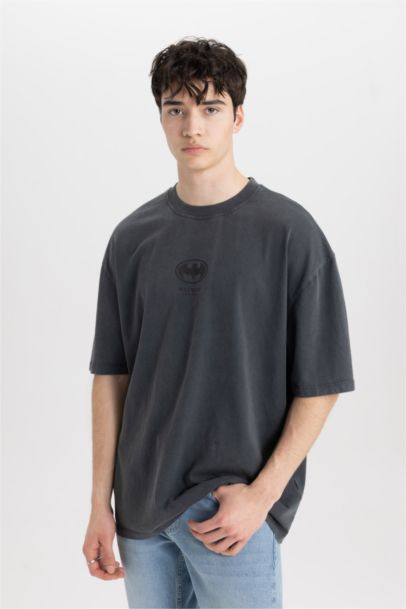 Oversize Fit Crew Neck Printed T-Shirt