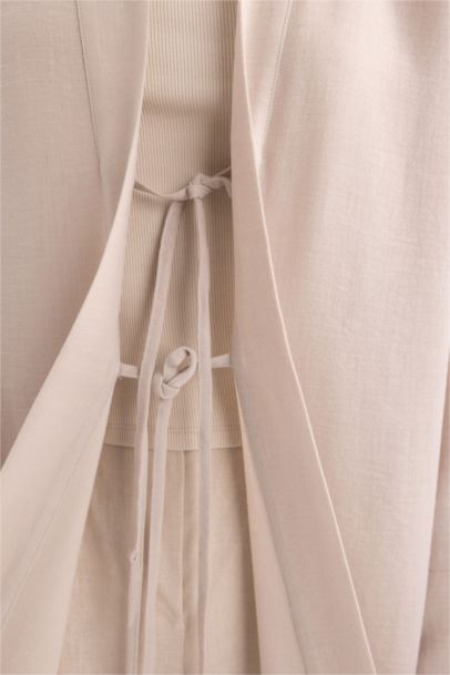 Kimono Aspect lin à Col En V