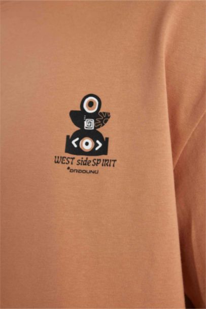 Comfort Regular Fit Crew Neck Printed Short Sleeve T-Shirt