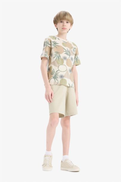 Boy Regular Fit Sweatshirt Fabric Shorts