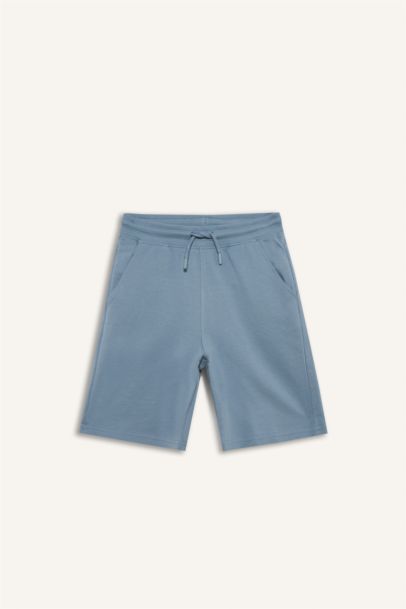 Beli Lastikli Basic Düz Şort Erkek Çocuk