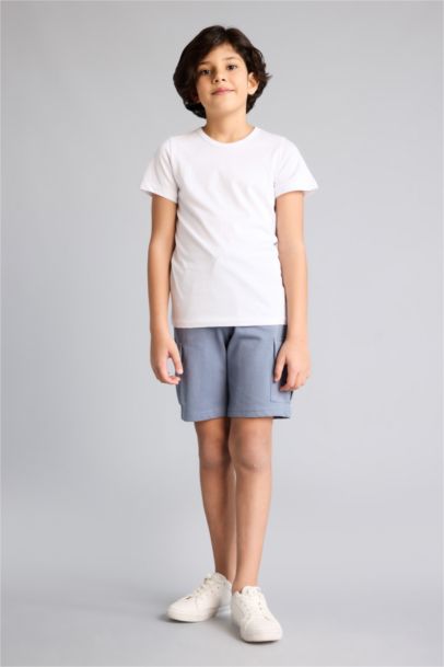 Beli Lastikli Kargo Cepli Şort Erkek Çocuk