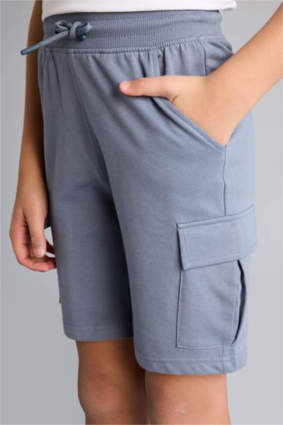 Beli Lastikli Kargo Cepli Şort Erkek Çocuk