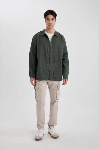 Relax Fit Cotton Long Sleeve Shirt