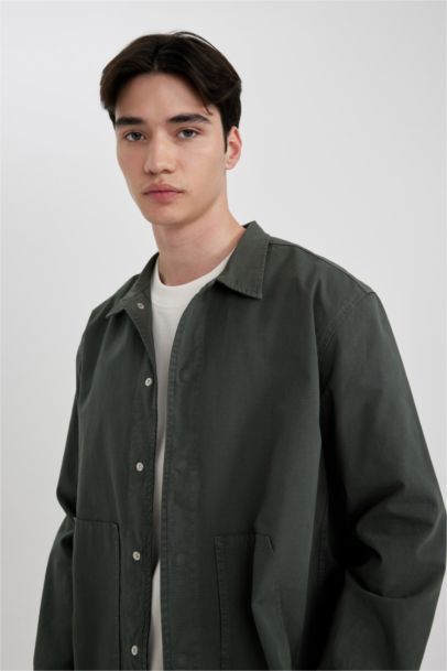 Relax Fit Cotton Long Sleeve Shirt