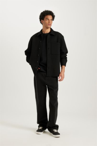 Regular Fit Cotton Basic Long Sleeve Shirt