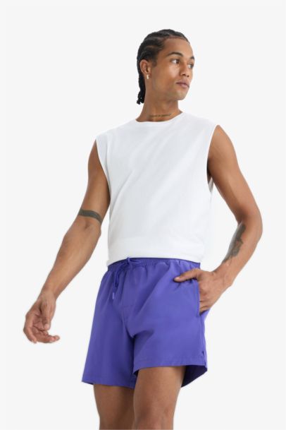 DeFactoFit Sports Printed Flexible Textured Swim Shorts