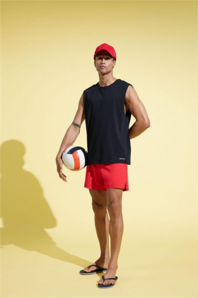 DeFactoFit Sports Printed Flexible Textured Swim Shorts