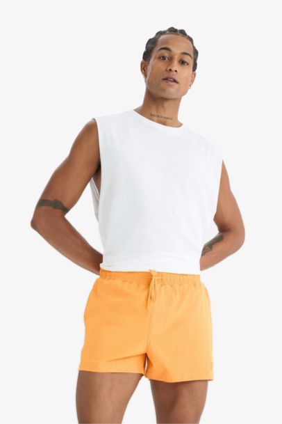 DeFactoFit Andy Printed Flexible Textured Sports Swim Shorts