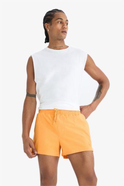 DeFactoFit Andy Printed Flexible Textured Sports Swim Shorts