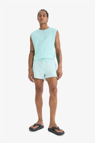 DeFactoFit Andy Printed Flexible Textured Sports Swim Shorts