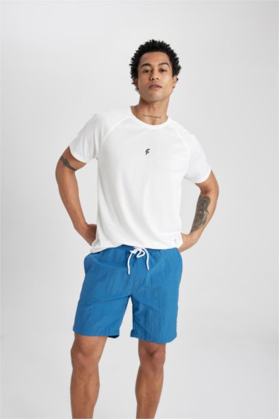 DeFactoFit Regular Fit Printed Short Swim Shorts