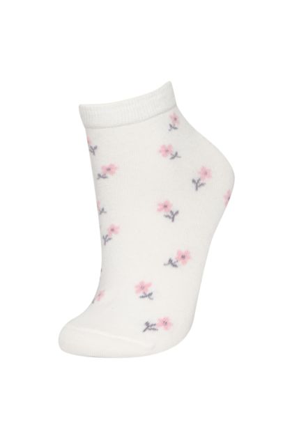 Woman Flower 3 piece Short Socks