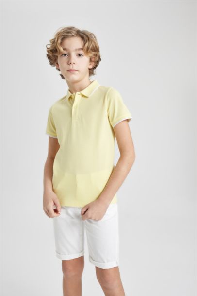 Boy Regular Fit Polo Neck Pique Polo T-Shirt