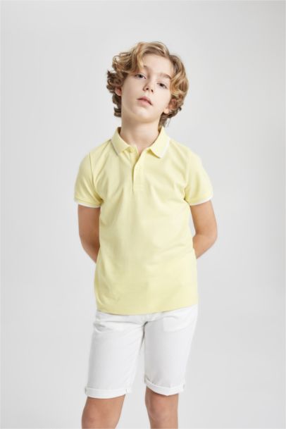 Boy Regular Fit Polo Neck Pique Polo T-Shirt