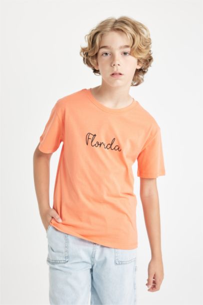 Boy Oversize Fit Crew Neck Printed Short Sleeve T-Shirt