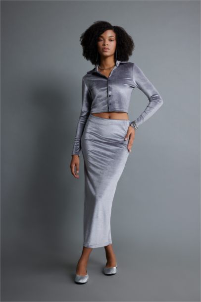 Pencil Skirt Maxi Knitted Skirt