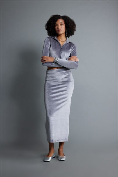 Pencil Skirt Maxi Knitted Skirt