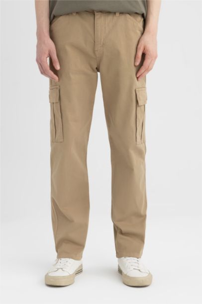 Cargo Fit Regular Hem Gabardine Trousers