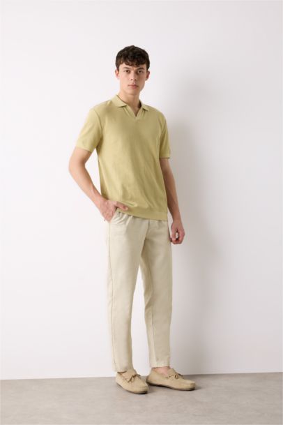 Regular Fit Pleat Polo T-Shirt