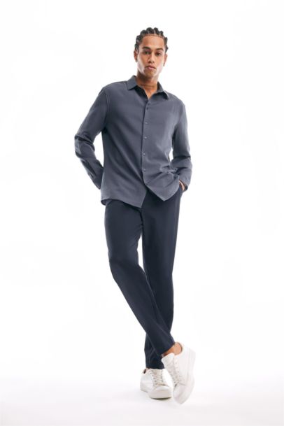 Jogger Straight Leg Stretchable Summer Fabric Trousers