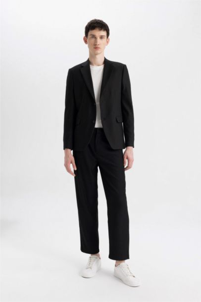 Tapered Fit Regular Hem Trousers