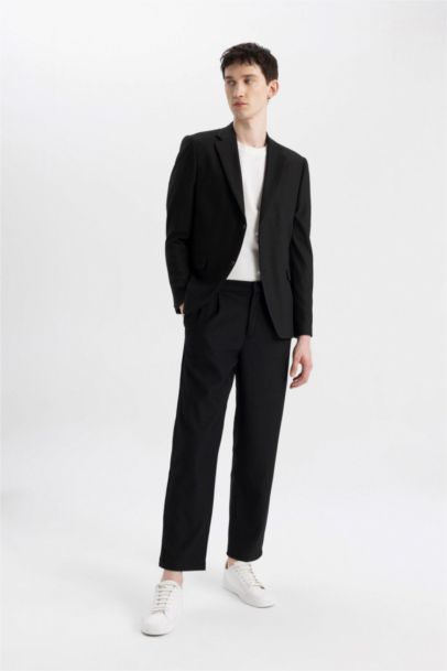 Tapered Fit Regular Hem Trousers