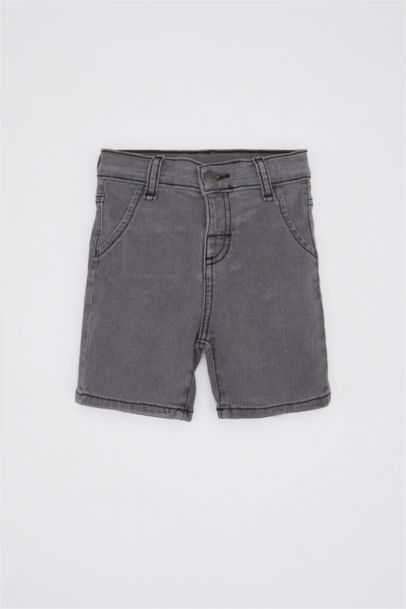 Baby Boy Regular Fit Elastic Band Denim Shorts