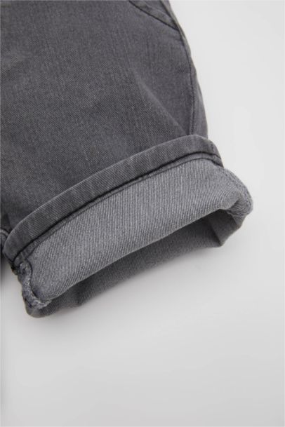 Baby Boy Regular Fit Elastic Band Denim Shorts