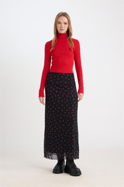 تيشيرت كم طويل مضلع سليم فيت