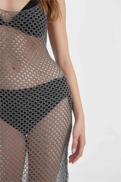 Regular Fit Mesh Beach Dress