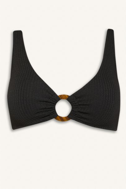 Regular Fit Crepe Bikini Top