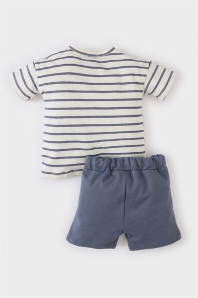 Baby Boy Striped T-Shirt Shorts 2 Piece Set